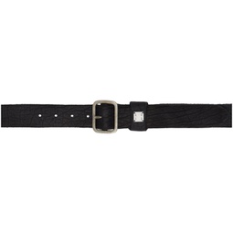 Black Leather Belt 241703M131000