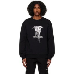Black Printed Sweatshirt 231827M204010