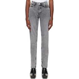 Gray Tapered Jeans 231827M186009