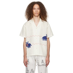 White Embroidered Shirt 241245M192019