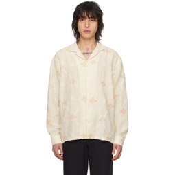 Off White Embroidered Shirt 241245M192010