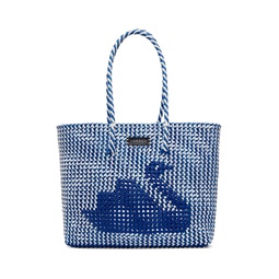 Blue   White Upcycled Tote 241245M172002