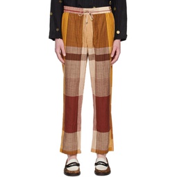 Brown Handloom Trousers 231245M191006