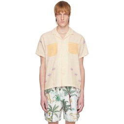 Off White Embroidered Shirt 231245M192005