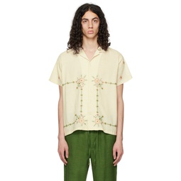 Off White Embroidered Shirt 231245M192050