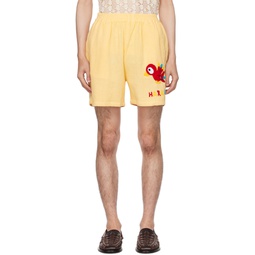 Yellow Two Pocket Shorts 232245M193007