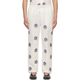 Off-White Floral Trousers 241245M191003