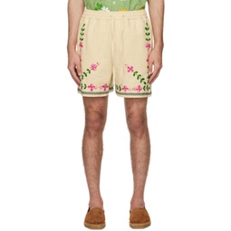 Off-White Embroidered Shorts 241245M193009