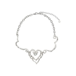 SSENSE Exclusive Silver Portrait Of Love Necklace 232093F023004