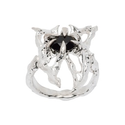 SSENSE Exclusive Silver Butterfly Ring 241093F024009