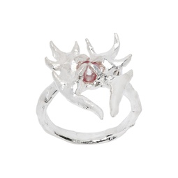 Silver Fresia Butterfly Ring 241093F024005