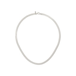 Silver Classic Mini Cuban Chain Necklace 241481M145019