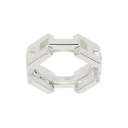 Silver Large H Ring 241481M147025