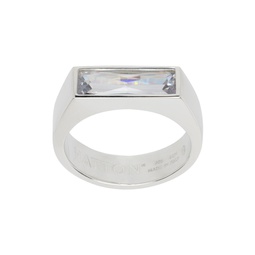 Silver Baguette Ring 241481M147000