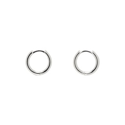Silver Small Round Hoop Earrings 241481M144003