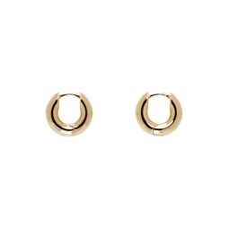 Gold Round Hoop Earrings 241481M144004