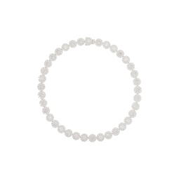 Silver XL Daisy Tennis Chain Necklace 241481M145033