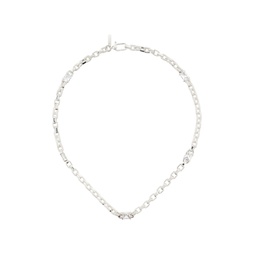 Silver Solitaire Chain Necklace 241481M145022