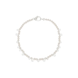 White Pearl Crystal Drops Necklace 222481M145026