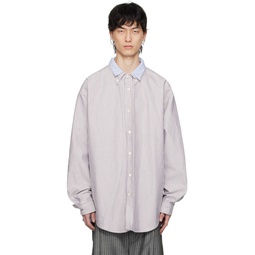 White   Purple Layered Shirt 241897M192006