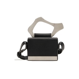 Black Leather Strap Box Bag 241295M171000