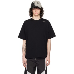 Black Plicate T Shirt 241295M213015