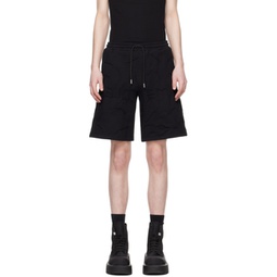 Black Quadratic Shorts 241295M193002