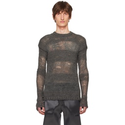 Gray Symbiotical Sweater 241295M201001