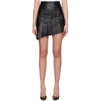 Black Pleated Miniskirt 231154F090004