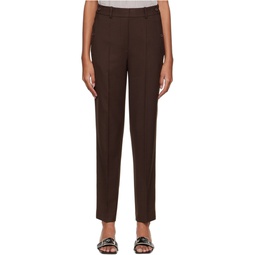 Brown Tapered Trousers 222154F087009