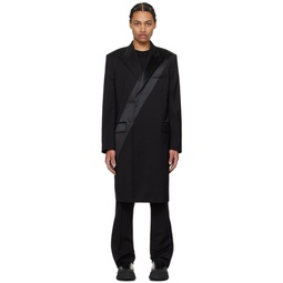 Black Tuxedo Car Coat 241154M176001