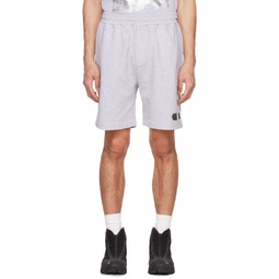 Gray Cotton Shorts 222154M193013