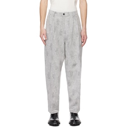Gray Tracking Trousers 241392M191001