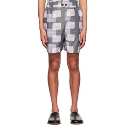 Grey Polyester Shorts 221392M193001