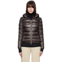 Brown Giada Down Jacket 222829F061059