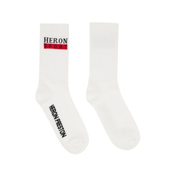 White Jacquard Socks 231967F076002