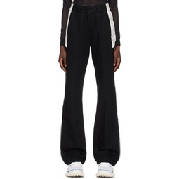 Black Inside Out Trousers 222967F087004