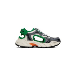 Green   Gray Block Stepper Sandal Sneakers 232967F128001