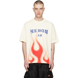 Off White Heron Law Flames T Shirt 231967M213016