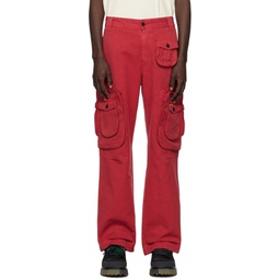 Red Button Cargo Pants 231967M188003