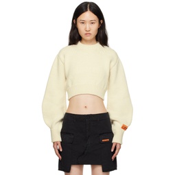 Off White Cropped Sweater 232967F096000