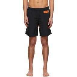 Black Polyester Swim Shorts 221967M208000