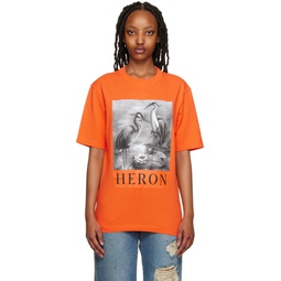 Orange Heron T Shirt 231967F110043