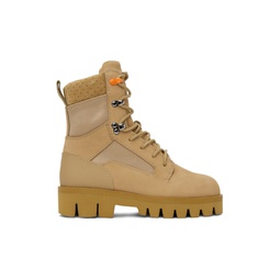 Beige Military Boots 222967F113000