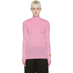Pink Viscose Long Sleeve T Shirt 221967F099000