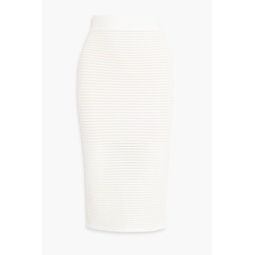 Textured-bandage midi skirt
