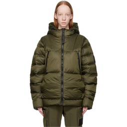 Khaki Arc Down Jacket 231006F581010