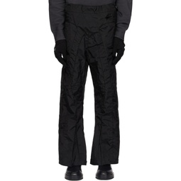 Black Paneled Trousers 231883M191002