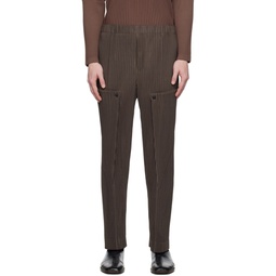 Brown Unfold Trousers 232729M202009