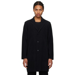 Black Single Breasted Coat 241729M176003